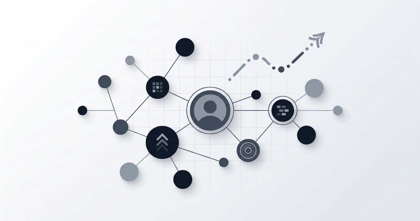 Developer reviewing their LinkedIn profile on a laptop, with recruitment tools visible.