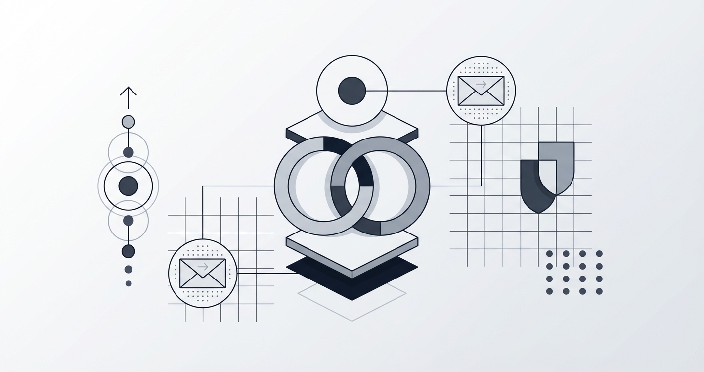 Email envelope with SPF, DKIM, and DMARC authentication checkmarks