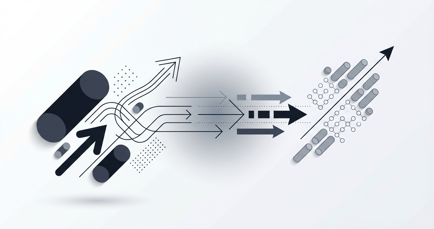 Speedometer showing database performance from 30 seconds to 50 milliseconds